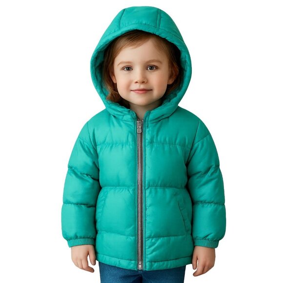 Cherokee Teal Winter Outdoor Puffer Jacket Coat Parka Kids Youth Extra SMALL 4/5 - Picture 1 of 12